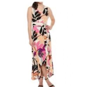 Apt. 9 Colorful‎ Mock Wrap Maxi Dress